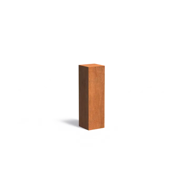 Sockel aus Cortenstahl