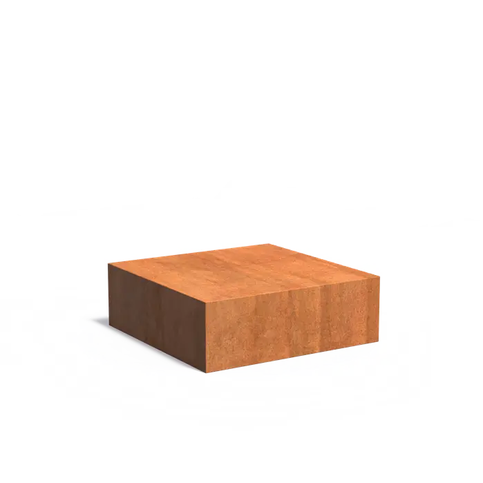 Sockel aus Cortenstahl