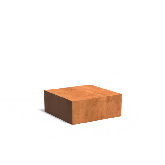 Sockel aus Cortenstahl