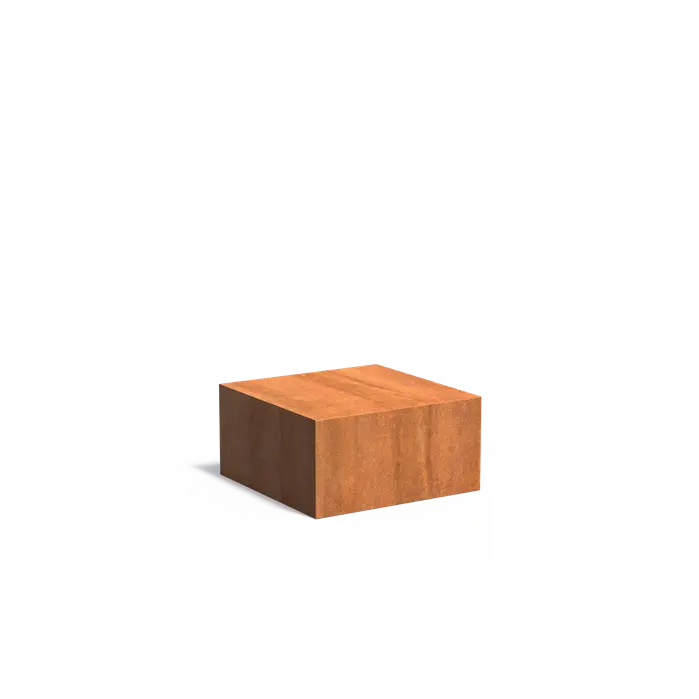 Sockel aus Cortenstahl