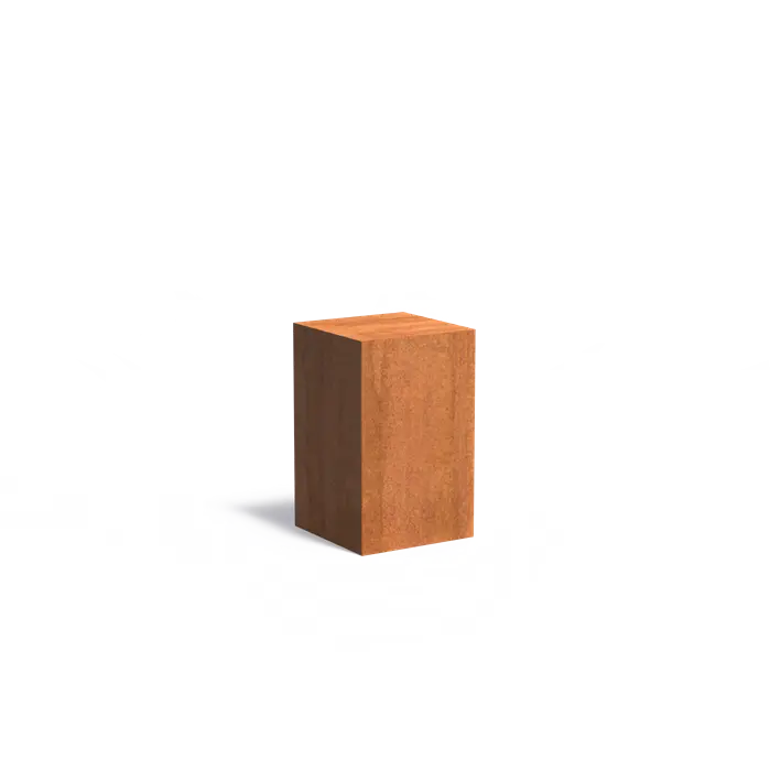 Sockel aus Cortenstahl