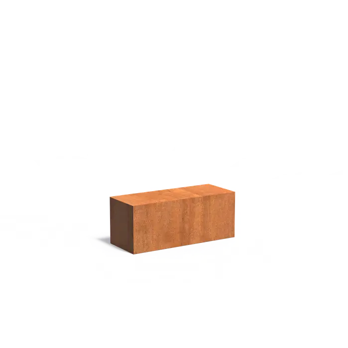 Sockel aus Cortenstahl