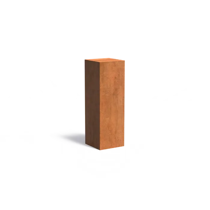 Sockel aus Cortenstahl