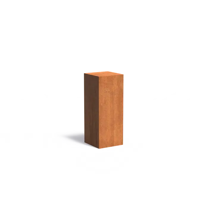 Sockel aus Cortenstahl