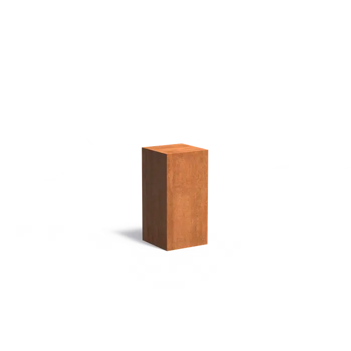 Sockel aus Cortenstahl