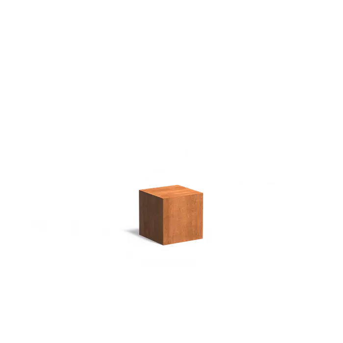 Sockel aus Cortenstahl