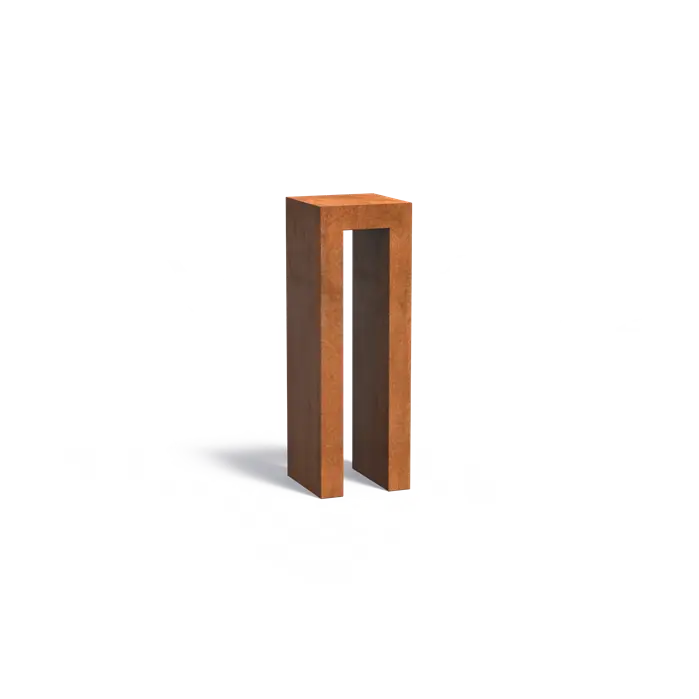 U-Sockel aus Cortenstahl