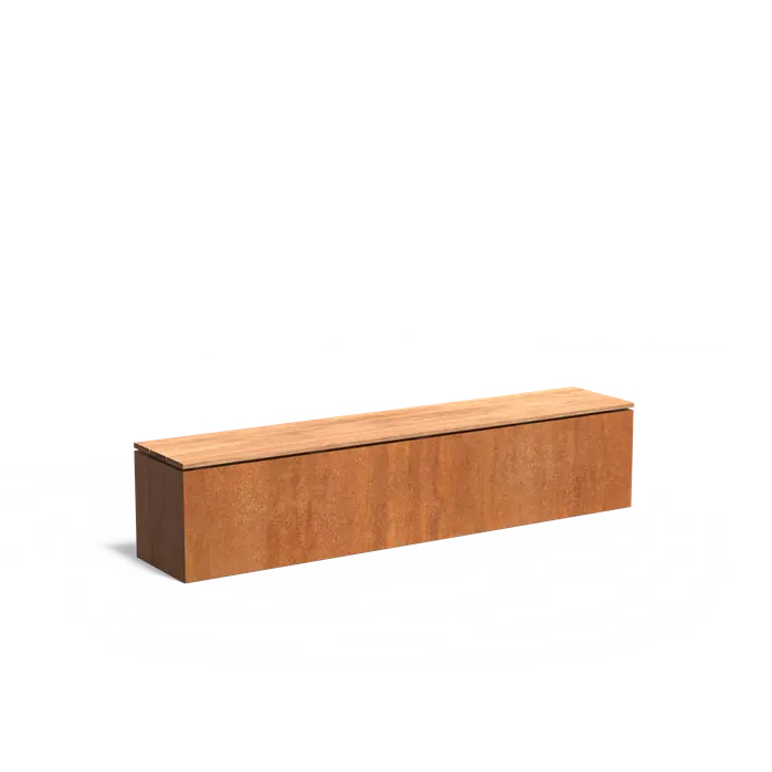 Sitzbank mit Holzauflage