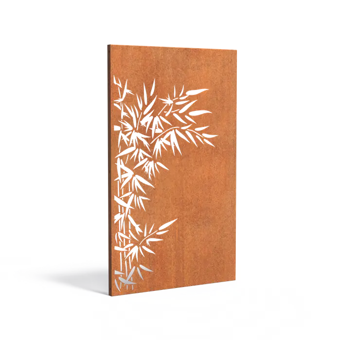 Paneele aus Cortenstahl "Blätter oben"