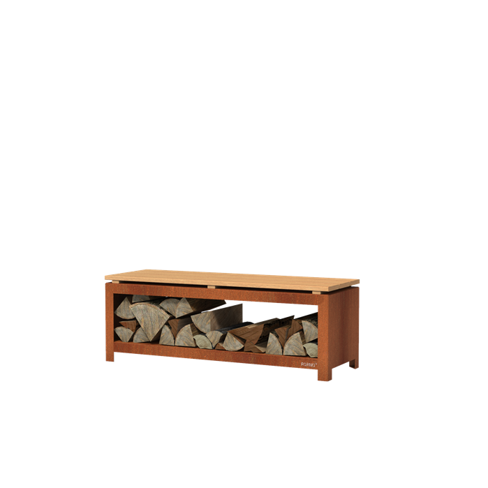 Holzlager Sitzbank 120 cm