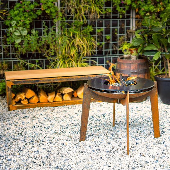 Feuerschale "Pebbles" mit Grillplatte
