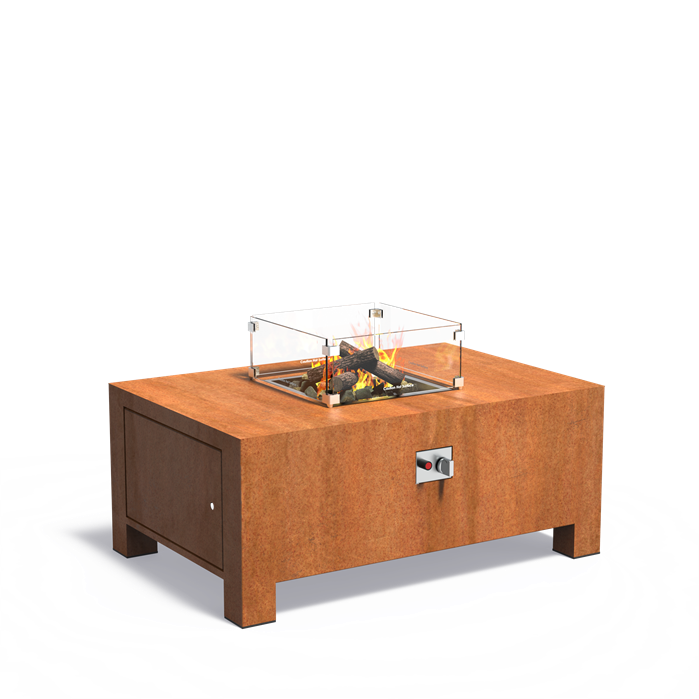 Gasbrenner aus Cortenstahl (120cm x 80cm x 50cm)