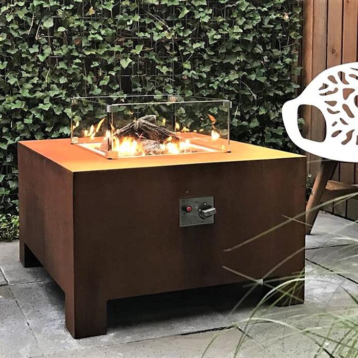 Gasbrenner aus Cortenstahl (120cm x 80cm x 50cm)