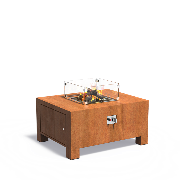 Gasbrenner aus Cortenstahl (100cm x 80cm x 50cm)