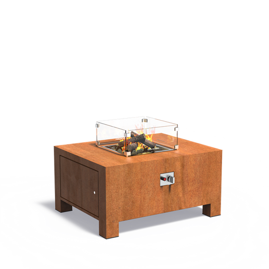 Gasbrenner aus Cortenstahl (100cm x 80cm x 50cm)