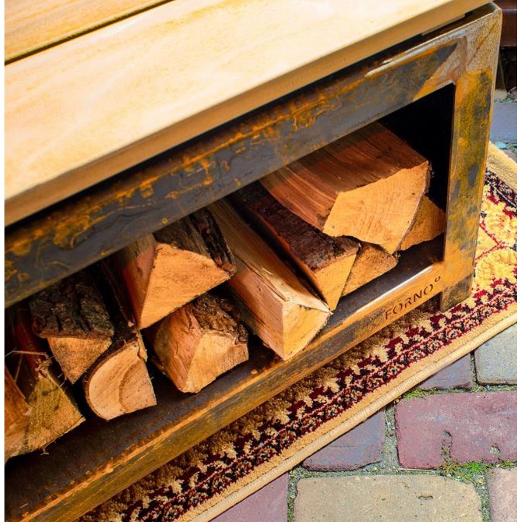 Holzlager Sitzbank 120 cm