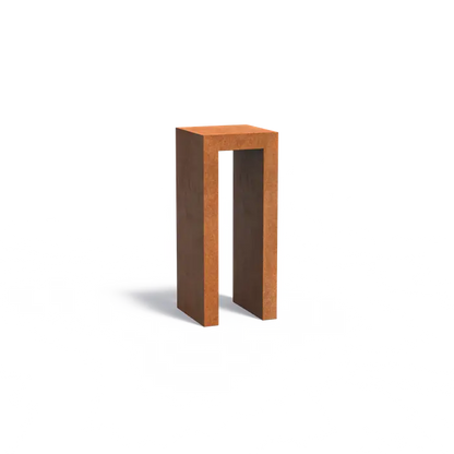 U-Sockel aus Cortenstahl