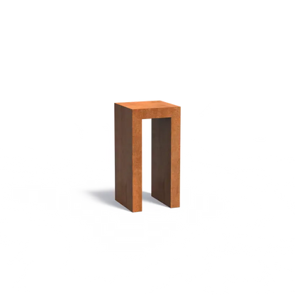 U-Sockel aus Cortenstahl