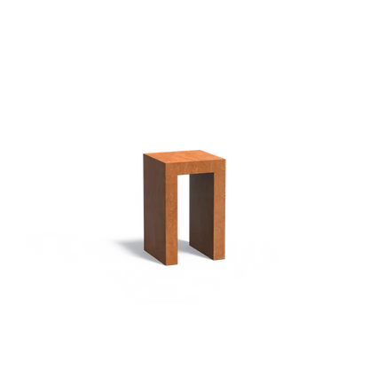 U-Sockel aus Cortenstahl