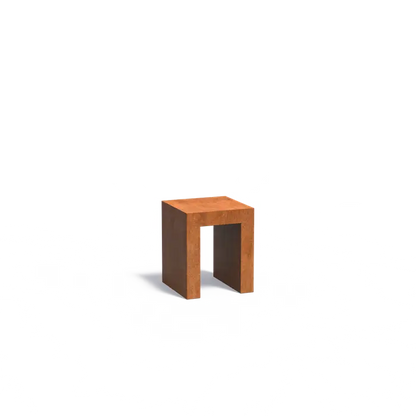 U-Sockel aus Cortenstahl