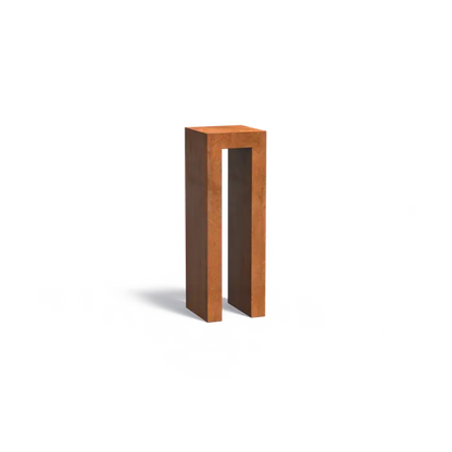 U-Sockel aus Cortenstahl