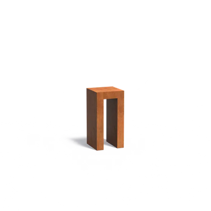 U-Sockel aus Cortenstahl