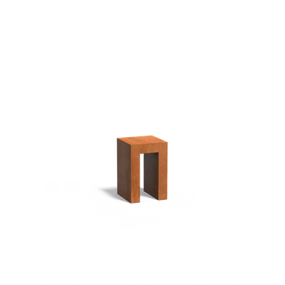 U-Sockel aus Cortenstahl