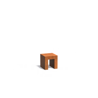 U-Sockel aus Cortenstahl