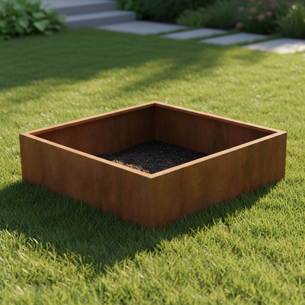 Pflanzrahmen aus Cortenstahl "ohne Boden"