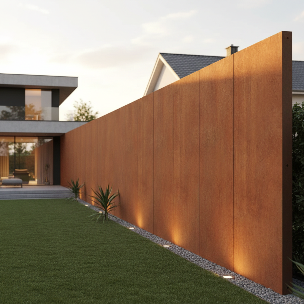 Paneelen aus Cortenstahl "Clean"