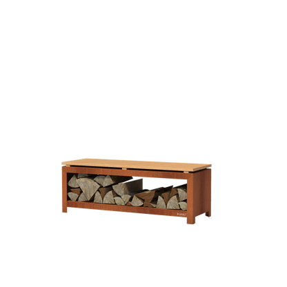 Holzlager Sitzbank 120 cm