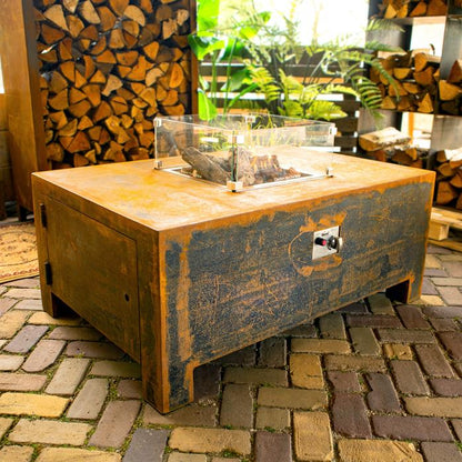 Gasbrenner aus Cortenstahl (120cm x 80cm x 50cm)